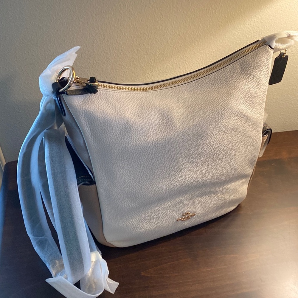Coach Leather Shoulder Bag Colorblock